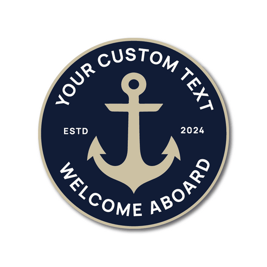 Personalized Welcome Aboard Metal Sign