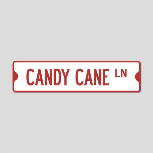 Candy Cane Lane Christmas Sign