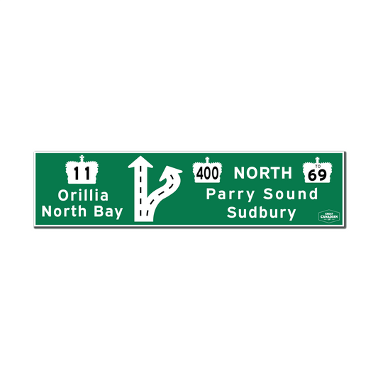 400/11 Split Highway Sign Sticker