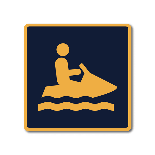 Panneau de flèche de jet ski