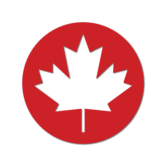 Maple Leaf Circle Decal