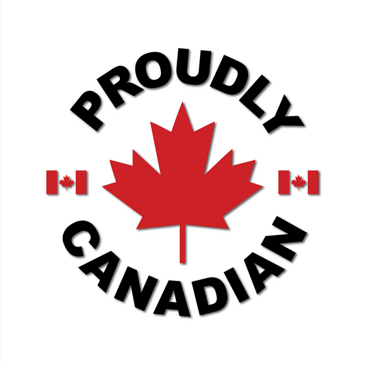 Proudly Canadian Circle Decal