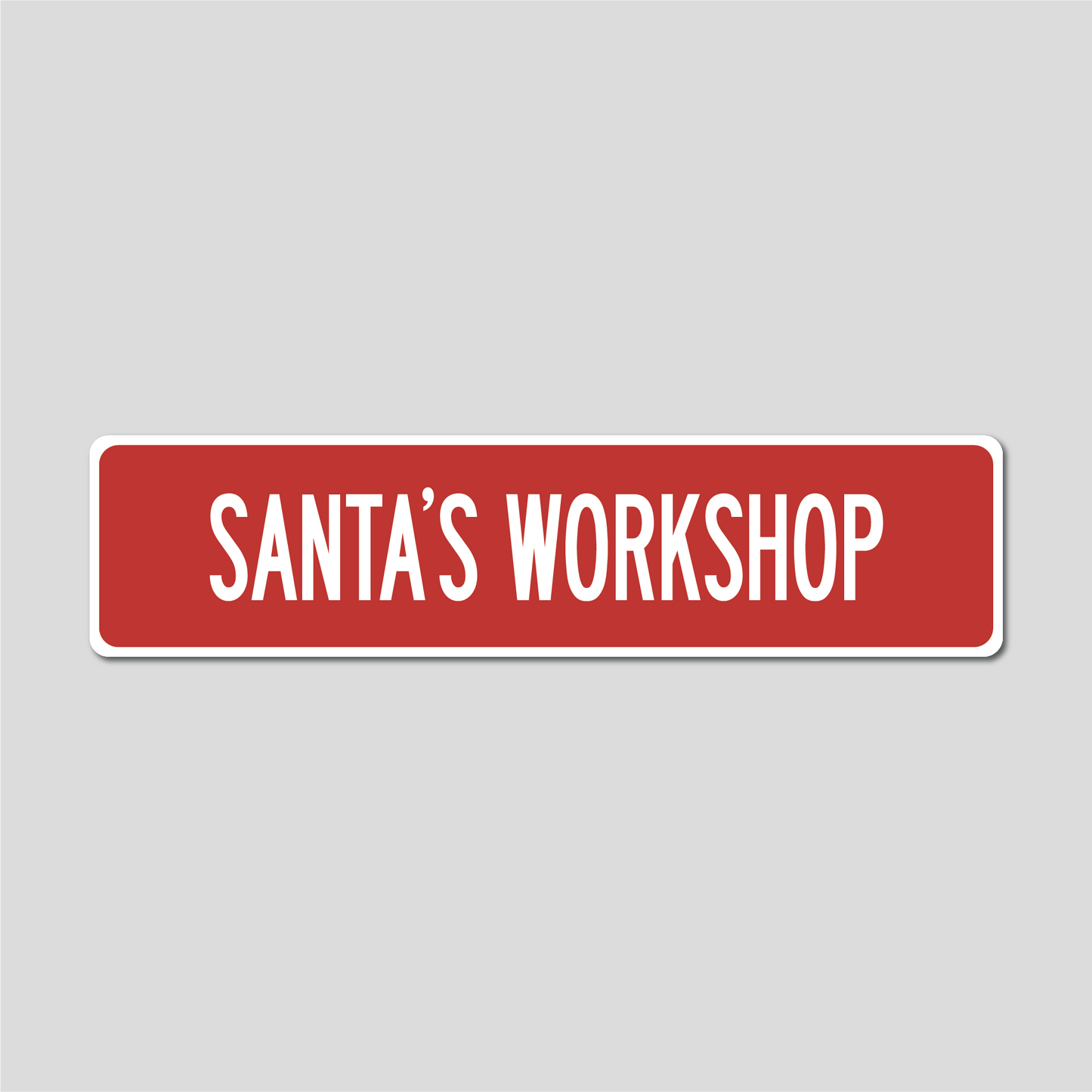 Santa's Workshop Christmas Sign