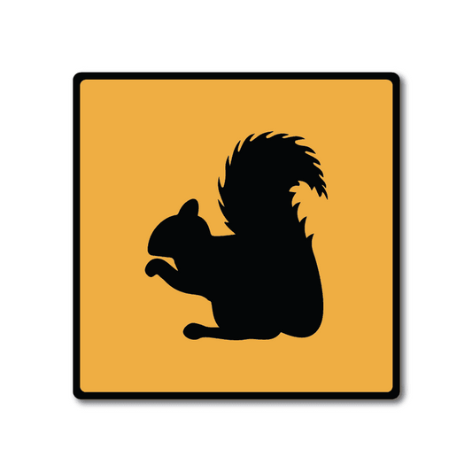 Squirrel Mini Metal Sign