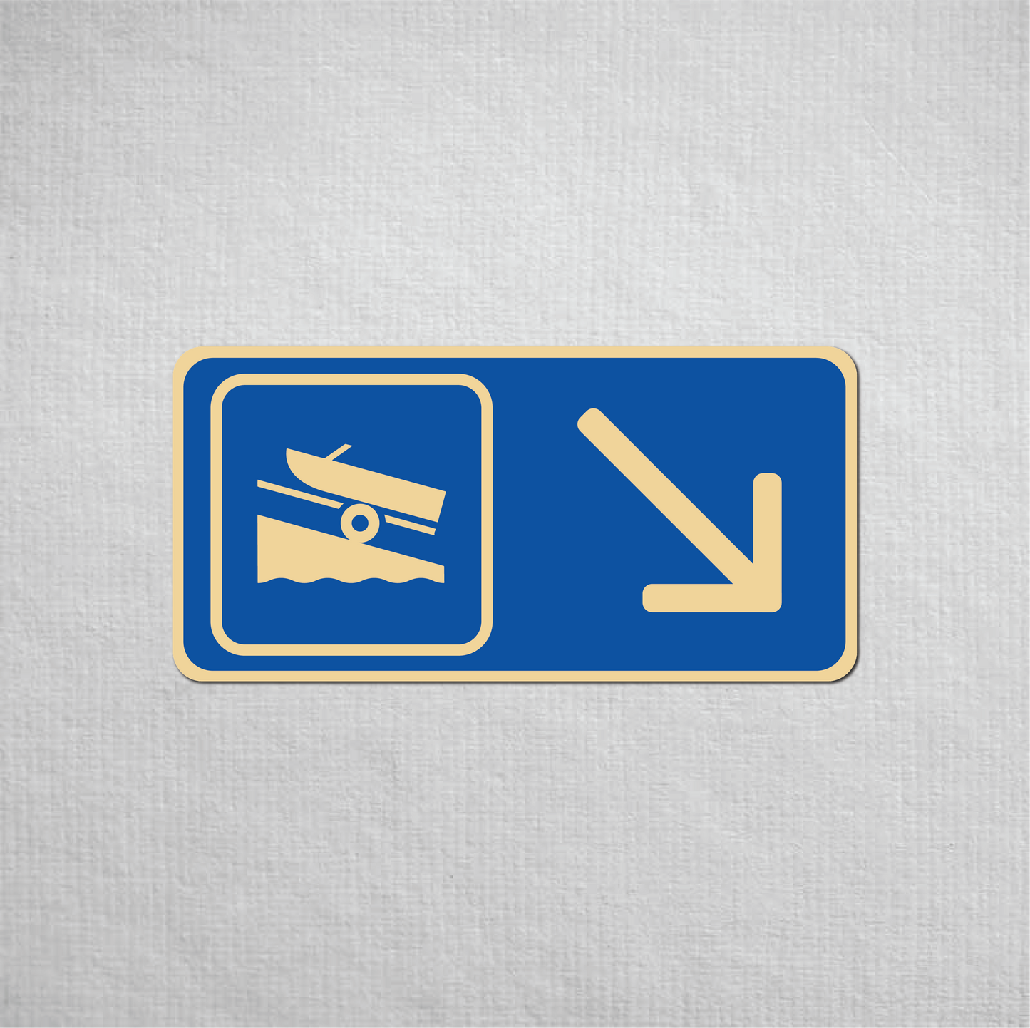 Boat Launch Directional Metal Sign