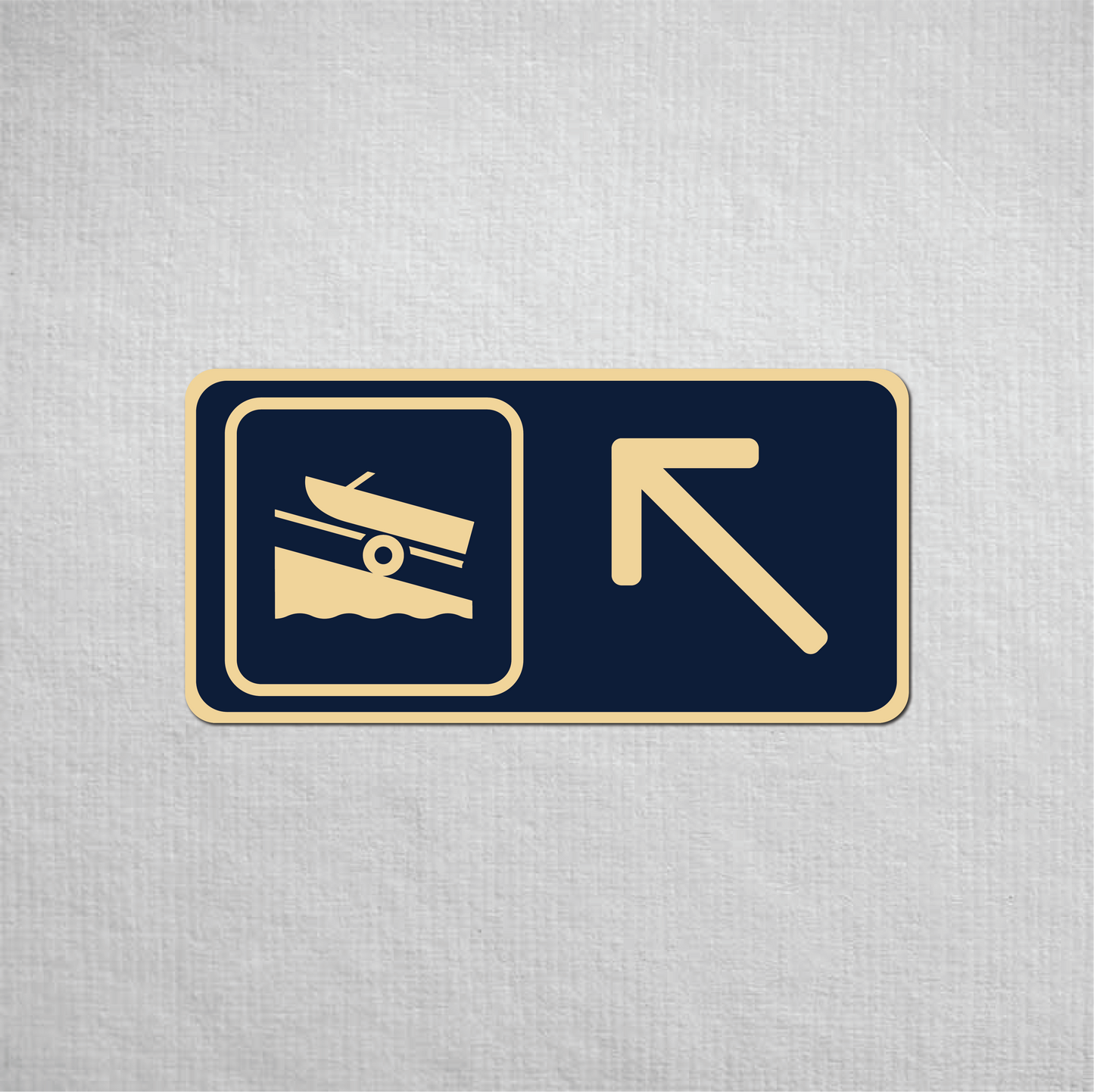 Boat Launch Directional Metal Sign