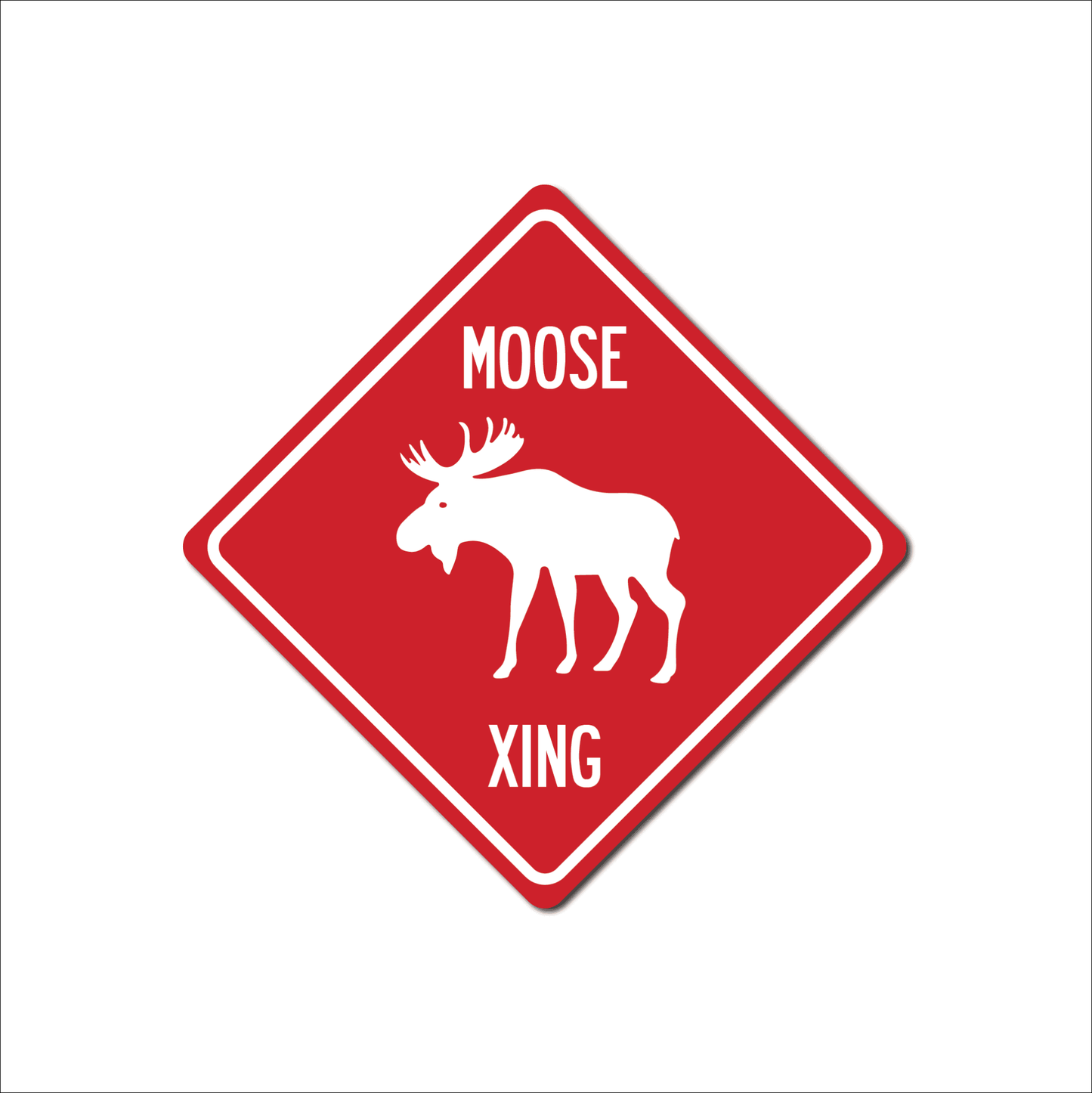 Moose Crossing Metal Sign - The Great Canadian Company