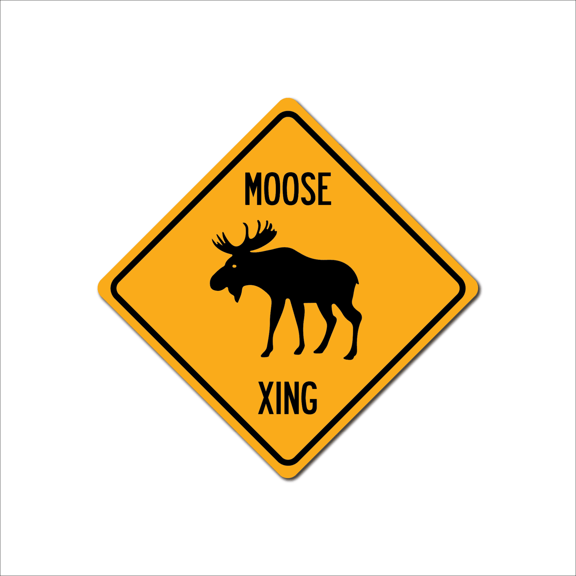 Moose Crossing Metal Sign - The Great Canadian Company