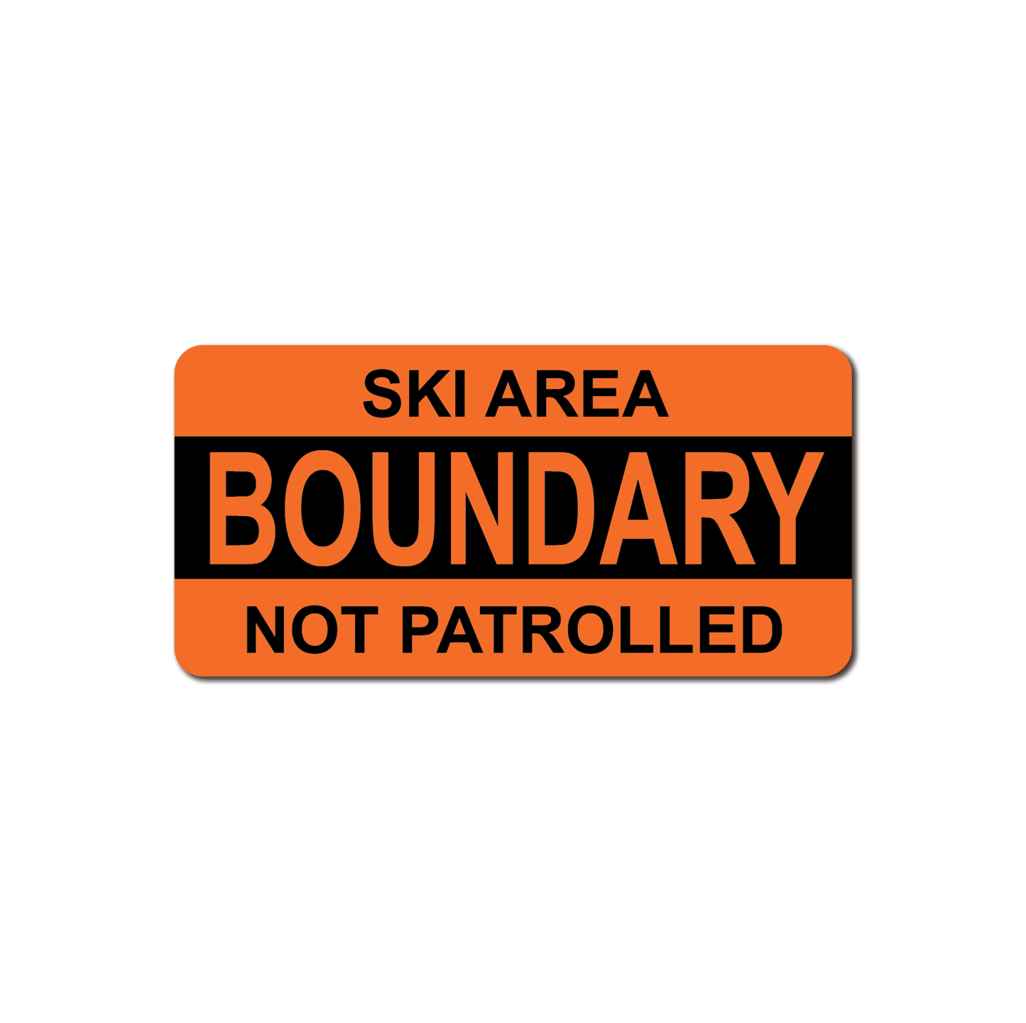 Ski Boundary Metal Sign - The Great Canadian Company